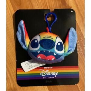 Disney‎ Rainbow Collection Stitch clip on keychain